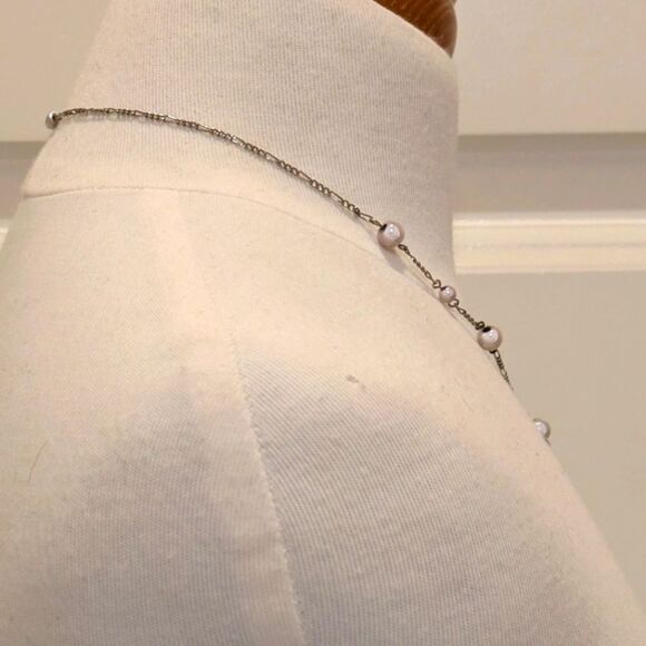 3/$30 Vintage Illusion Bead Lariat Necklace with Barrel Clasp - Picture 6 of 8